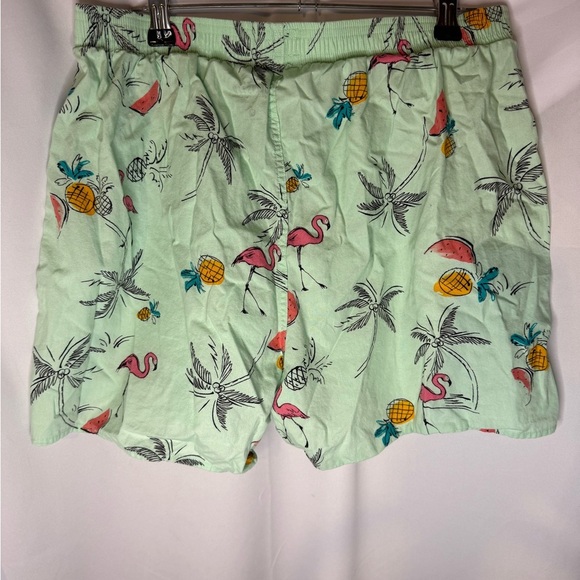 Men’s Hollister Tropical Print Mint Green Shorts - Picture 2 of 3